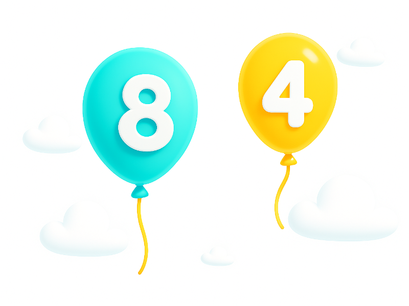 Balloons mini-game in BiColor – Vision Trainer for lazy eye exercises